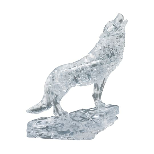 BePuzzled&#xAE; Original 3D Crystal Puzzle&#x2122; Clear Wolf 38 Piece Puzzle